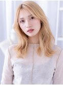 全頭ブリーチ韓国風こなれヘアレイヤーパーマc7越谷10代20代30代