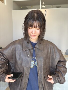 ネン(nen) アッシュグレージュ ＋切りっぱなしボブ