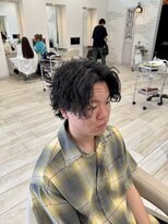 ロンド ラマ 岐阜(Lond bla-ma)&nbsp;センターパート×ツイストスパイラル【Lond伊藤メンズ】