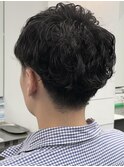 シャドウパーマメンズメッシュメンズパーマ波巻きパーマ韓国ヘア