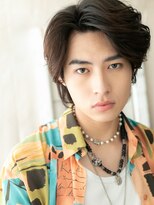 モッズヘア メン 新所沢店(mod's hair men) 大人かき上げ黒髪アイロンパーマミディアムウルフヘアe新所沢