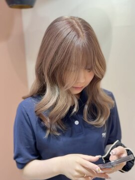 ニナ 梅田(nina) クリームミルクティー♪ブリーチ2回~