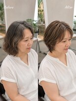 サンタフェ 一宮森本店(Santa'Fe)&nbsp;白髪ぼかし/脱白髪染め/ミディアムレイヤー/レイヤーカット/10
