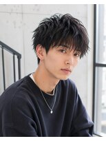 MEN's Baguz MEN'Sカット/ MEN'Sパーマ/ MEN'Sカラー 韓国マッシュ×無造作束感ニュアンスパーマレイヤー