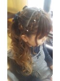 編み込みカチューシャ☆ハーフツインテール☆