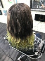 greige × green tea gradation TRICKstyle！