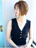 天神【BIRTH】大人かわいい前下がりショート×シースルーバング