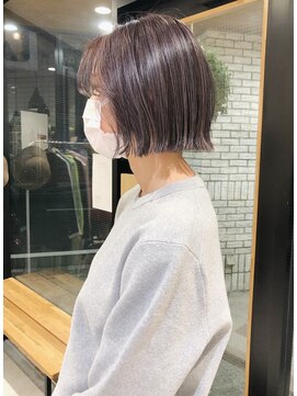 パーク(PAAQ) 【PAAQ田中】ピンクパープルカラーライト×ミニボブ