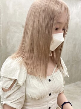 スー 渋谷(suu) ハイトーンホワイトベージュグレージュケアブリーチ