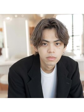 オースティン 調布アミックス(AUSTIN) ツイストパーマ七三オールバックマッシュウルフスリークショート