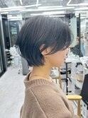 黒髪カタログ/ボブルフ/小顔に見せるヘア/ワンレン