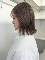 アイティーバイアルバム 北千住店(IT by ALBUM)&nbsp;くすみベージュオリーブカラー透明感カラーボブルフ_ba497961