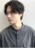 センターパート×ニュアンスパーマ