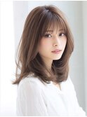 ★グレージュデザインカラーハッシュカットツートンカラーボブ