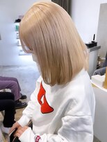 リムレスバイサンク 万代 新潟駅(LIMLESS by cinq)&nbsp;ミルクティーベージュケアブリーチハイトーンカラーダブルカラー