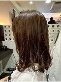ミディアムヘア/暗めカラー/グランマッシュ/南草津