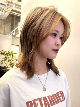 ジアン テラス(GIEN TERRASSE) ウルフレイヤー/韓国ウルフヘア/レイヤー/ルーツカラー@重里