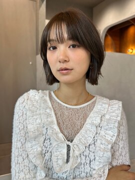 ロンド ボーイ 表参道(Lond BOY) オリーブグレー/韓国レイヤーカット/マロンベージュ/黒髪/小顔