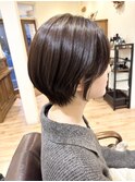 縮毛矯正×丸みショート