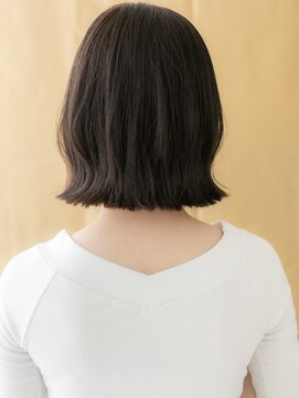 カバーヘア ブリス 川口(COVER HAIR bliss) 黒髪アッシュくびれヘア切りっぱなし外ハネボブX川口30代40代