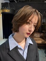 ノラ ヘアーサロン(NORA HAIR SALON)&nbsp;春カラーブリーチなしカラー赤みけしカラーオリーブベージュ