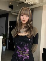 ソワンドゥブレスシエン 堀江店(soin de brace CIEN) 焦げ茶 × ベージュの mix design × レイヤーカット