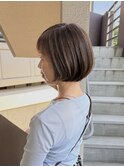 ショコラベージュ×つるんとまとまる大人ボブ！白髪率30%