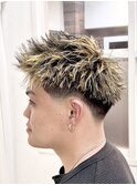 テーパーフェード×メッシュスパイキーショート
