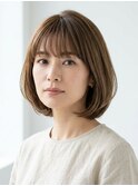 白髪ぼかしひし形ボブ