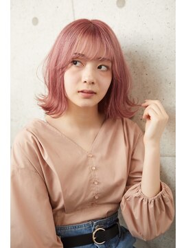ヘアサロン ドットプラス 町田店(dot. plus) 外ハネボブ×ペールカラー　エアリーミディ　町田