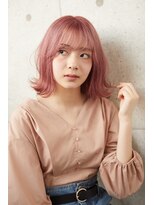 ヘアサロン ドットプラス 町田店(dot. plus) 外ハネボブ×ペールカラー　エアリーミディ　町田