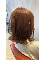 クルニエ(crenier)&nbsp;crenierで作るコーラルベージュのボブ●