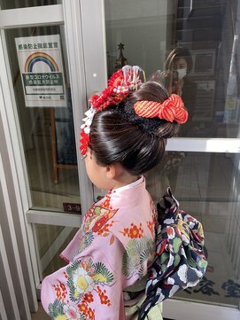 矢島美容室 荻窪店 7歳七五三【ヘアメイク着付け18700円】日本髪は+2200円