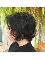 アクセヘアー 町田(acce hair)&nbsp;黒髪ショートボブのパーマ