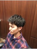 爽やかツーブロショート