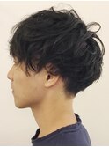 メンズ 爽やかソフトツーブロック マッシュ ビジネススタイル◎