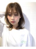 【くびれミディアム】ふんわりひし形ミディアム