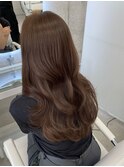 ココアブラウン×韓国レイヤーカット