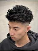 極道パーマ×スキンフェード