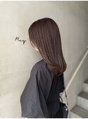 『RayKyoto』大人可愛いミディロブ3040代透明感カラーグレージュ