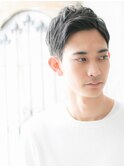30代40代かき上げ七三分け黒髪ベリーショート仙台愛子