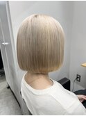 ホワイトブロンドミルクティーベージュケアブリーチダブルカラー