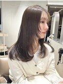 グレージュカラー/髪質改善/美髪/暗髪/レイヤーカット[恵比寿駅]