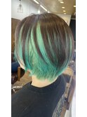 インナーカラー☆ネオングリーン
