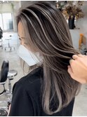 髪質改善縮毛矯正,レイヤー,縮毛矯正,白髪ぼかしハイライト.白髪