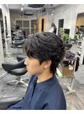 フェザーショートメンズカットフェザーパーマメンズパーマ