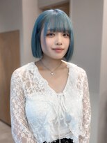 ジェム リット(GEM lit)&nbsp;《karin》light blue /名駅/名古屋/名古屋駅/ケアブリーチカラー