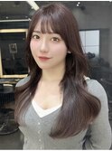 ミニウルフレイヤーカット顔周りカット前髪カット韓国ロング池袋