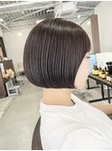 シンプルボブ 丸みショート ミニボブ スタイリング簡単