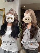 メゾン 心斎橋店(Maison)&nbsp;ベージュルーツカラー　blackとbrown比較！